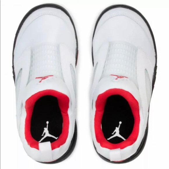 Nike Jordan 5 Retro Flex Black/ White/ University Red CK1227 100 Little Kids PS - Picture 7 of 12
